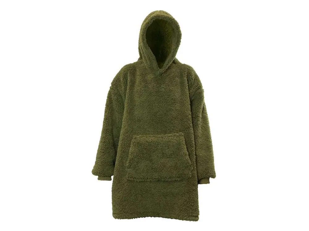 Unique Living Teddy Oversized Hoodie - Winter Green Abverkauf