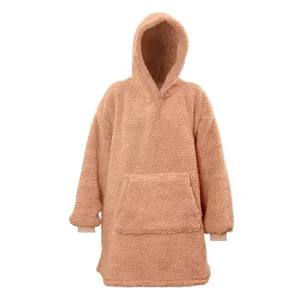 Rabatt Unique Living Teddy Oversized Hoodie - Old Pink