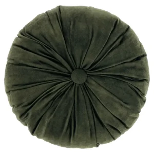 Unique Living Basics 40 cm Kissen - Dark Green Echt