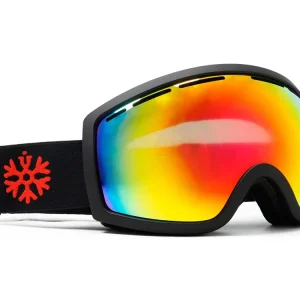 IVOL schwarz Rotes Spiegelglas Skibrille Saisonangebot