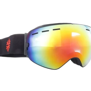 Garantierte Lieferung IVOL schwarz Rotes Spiegelglas Skibrille