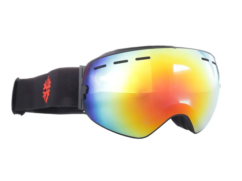 Garantierte Lieferung IVOL schwarz Rotes Spiegelglas Skibrille