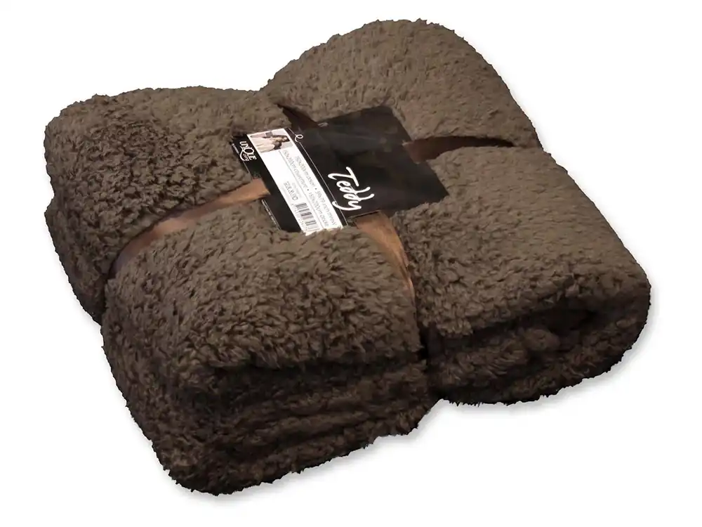 Unique Living Teddy Decke - Taupe Neue Kollektion