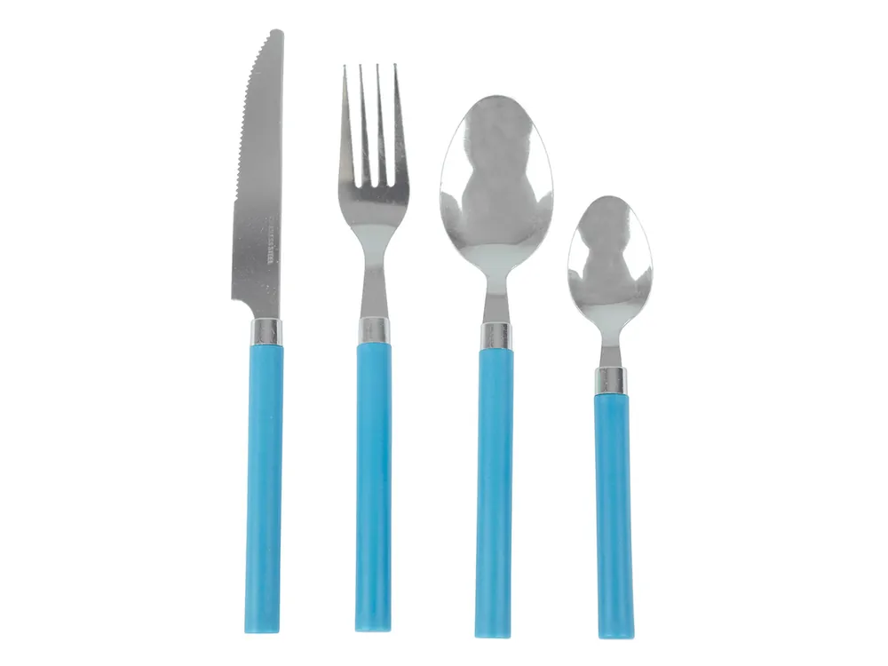 Bo-Camp 4-teiliges Besteckset - Blue Sonderangebot
