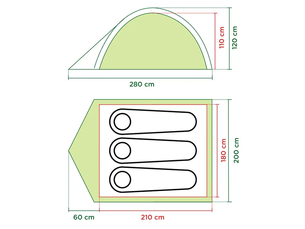 Sonderaktion Coleman Darwin 3 Kuppelzelt