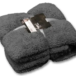 Echt Unique Living Teddy Decke - Dark Grey