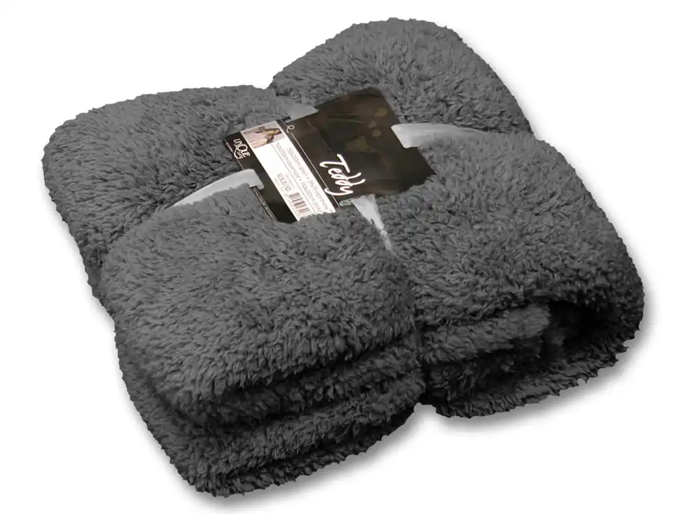 Echt Unique Living Teddy Decke - Dark Grey