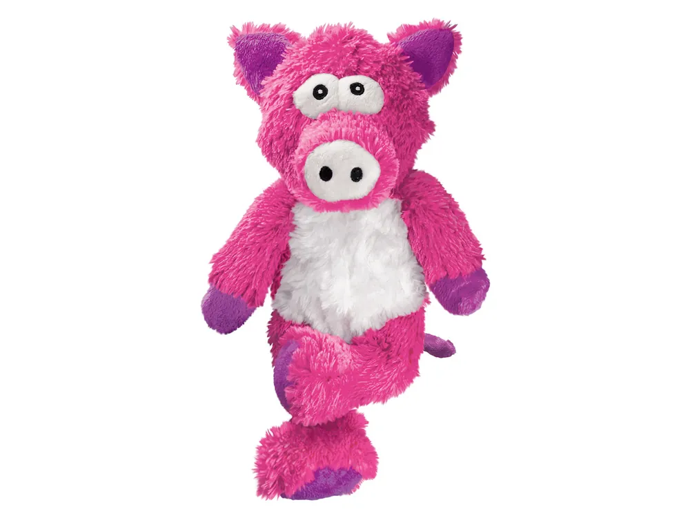 Echt Flamingo Kong Cross Knots Pig Quietschspielzeug