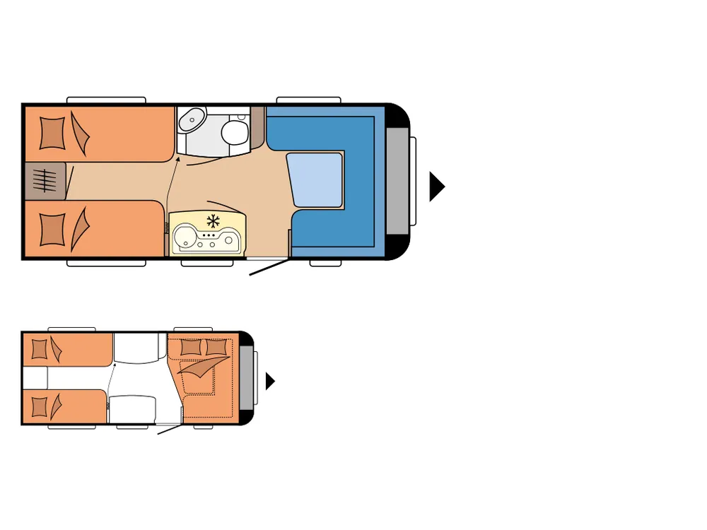 Preiswert Hobby De Luxe 460 LU Wohnwagen