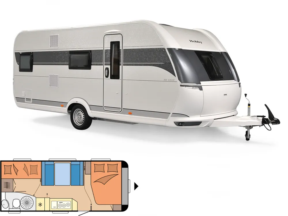 Bestseller Hobby De Luxe 545 KMF Wohnwagen
