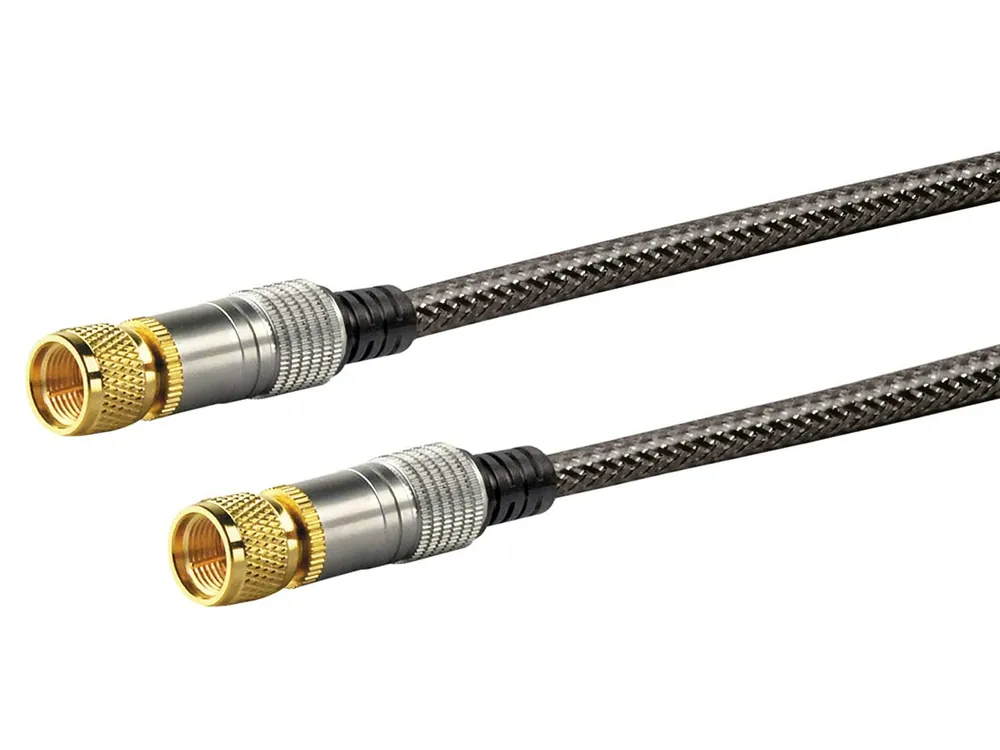 Nur Heute Schwaiger Black F-Stecker Satellitenkabel - 5 meter