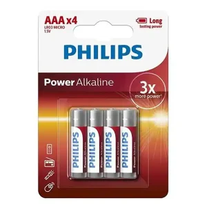 Kracherpreis Philips Power Alkaline AAA Batterien - 4 Stück