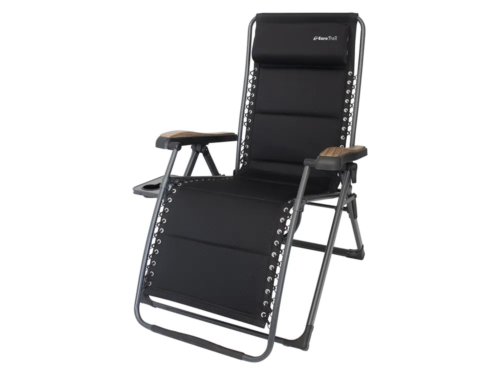 Versand Am Gleichen Tag Eurotrail Majestic 3D Mesh Relaxstuhl - Black