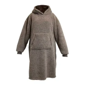 Unique Living Teddy Long oversized hoodie - Taupe Sonderangebot