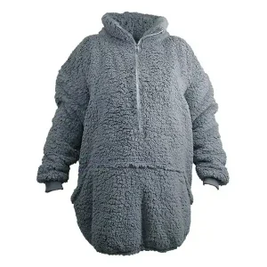 Unique Living Willow Long oversized Hoodie - Dark Grey Jetzt Bestellen
