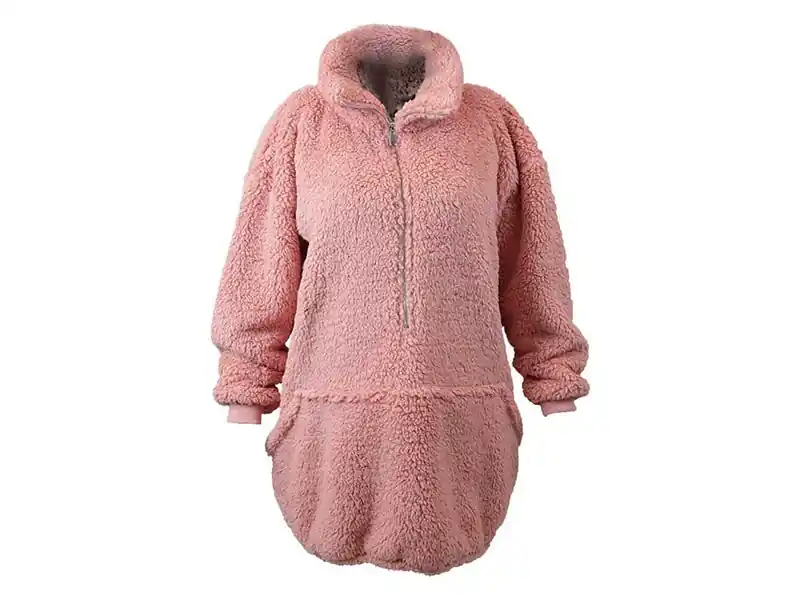 Unique Living Willow Long oversized Hoodie - Old Pink Begrenztes Angebot