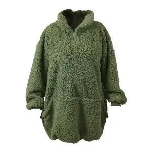 Unique Living Willow Long oversized Hoodie - Winter Green Abverkauf