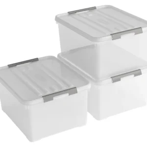 Curver Handy+ 35 Liter Aufbewahrungsbox mit Deckel - 3 Stück Sichere Zahlung