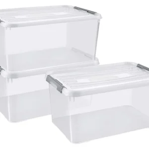 Curver Handy+ 50 Liter Aufbewahrungsbox mit Deckel - 3 Stück Super-Preis