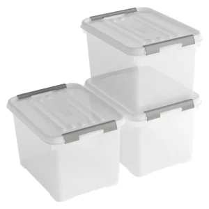 Curver Handy+ 20 Liter Aufbewahrungsbox mit Deckel - 3 Stück Zertifiziert