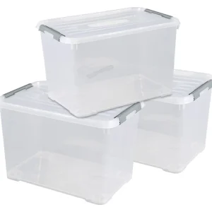 Preis Gesenkt Curver Handy+ 65 Liter Aufbewahrungsbox mit Deckel - 3 Stück