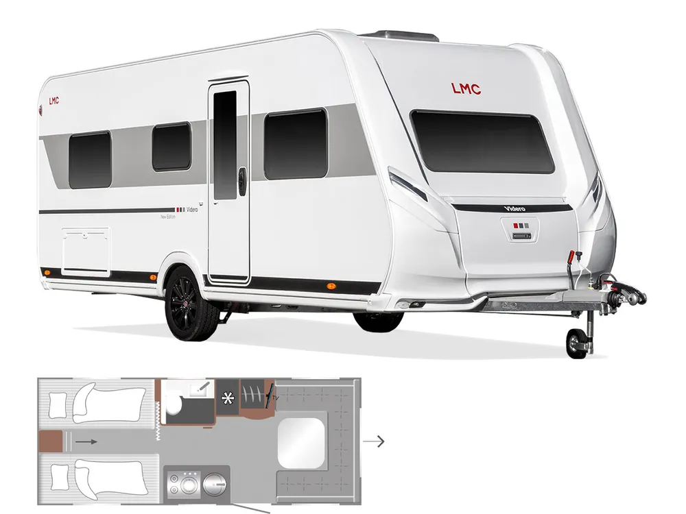 Geprüft LMC Videro 510 E 2025 Wohnwagen