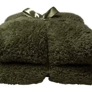 Unique Living Teddy Decke - Winter Green Neue Kollektion