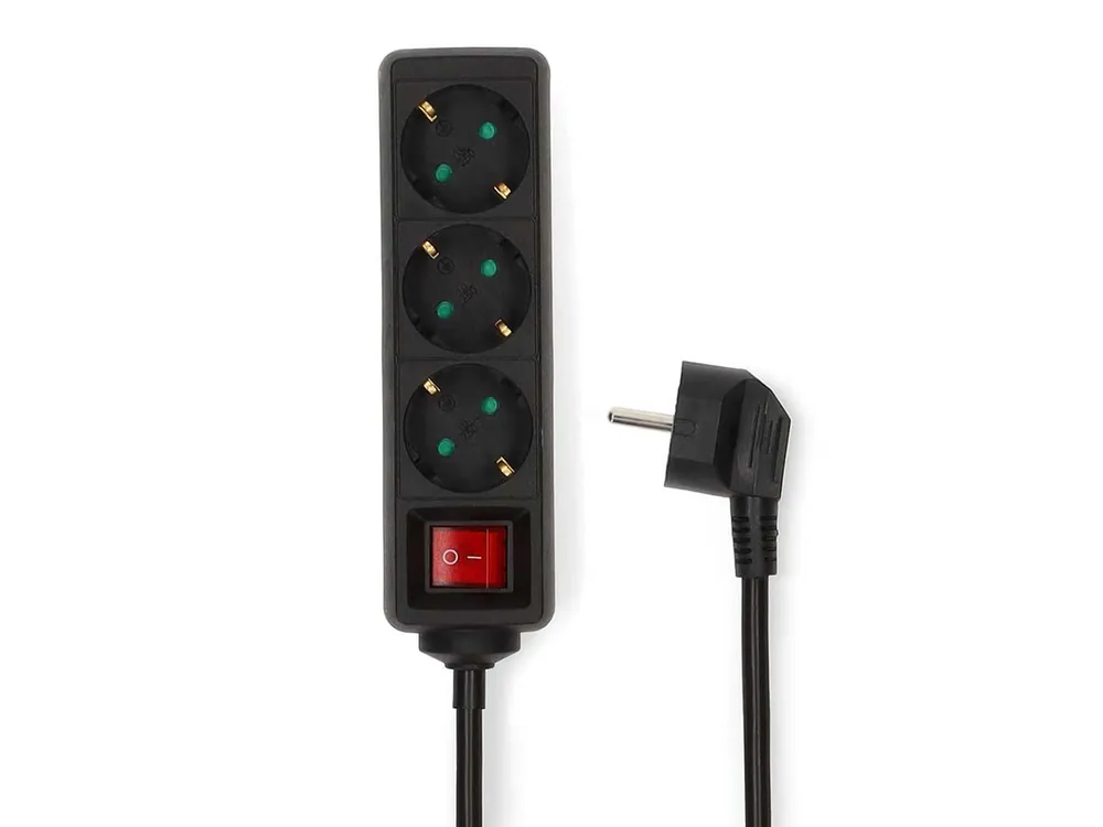 Expressversand Nedis ESOC350F2BK 3-Fach Steckdosenleiste - 5 Meter
