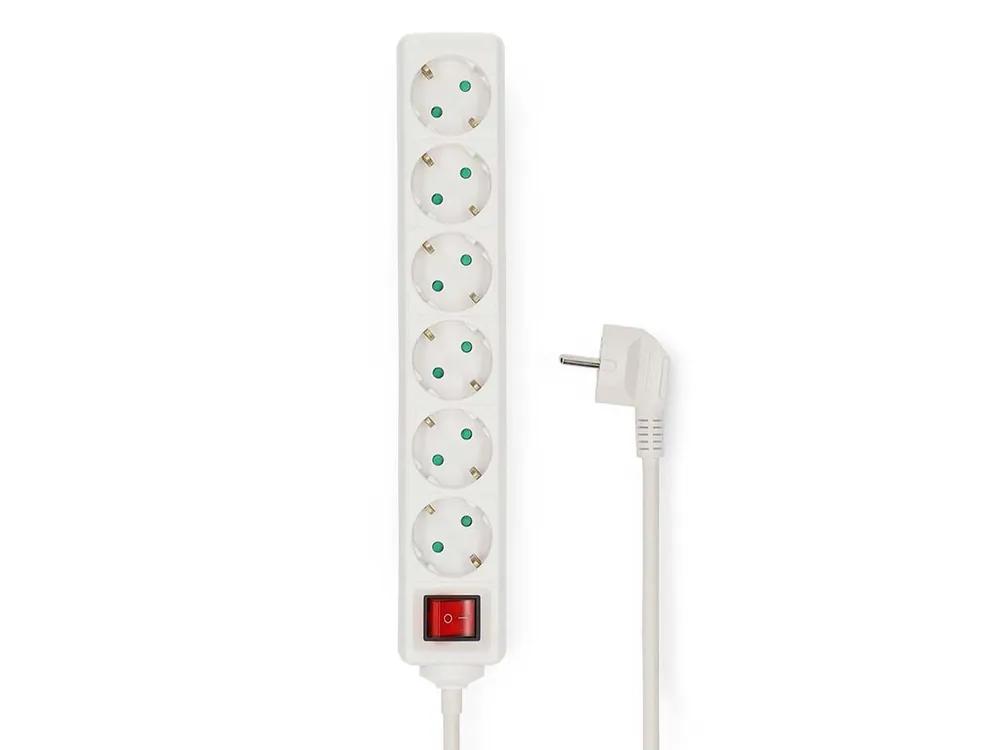 Nedis ESOC630F2WT 6-Fach Steckdosenleiste - 3 Meter Bestseller