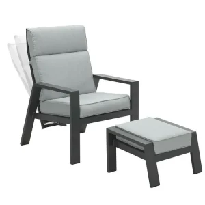 Mega-Angebot Garden Impressions Max Loungesessel mit Beinauflage - Light Grey