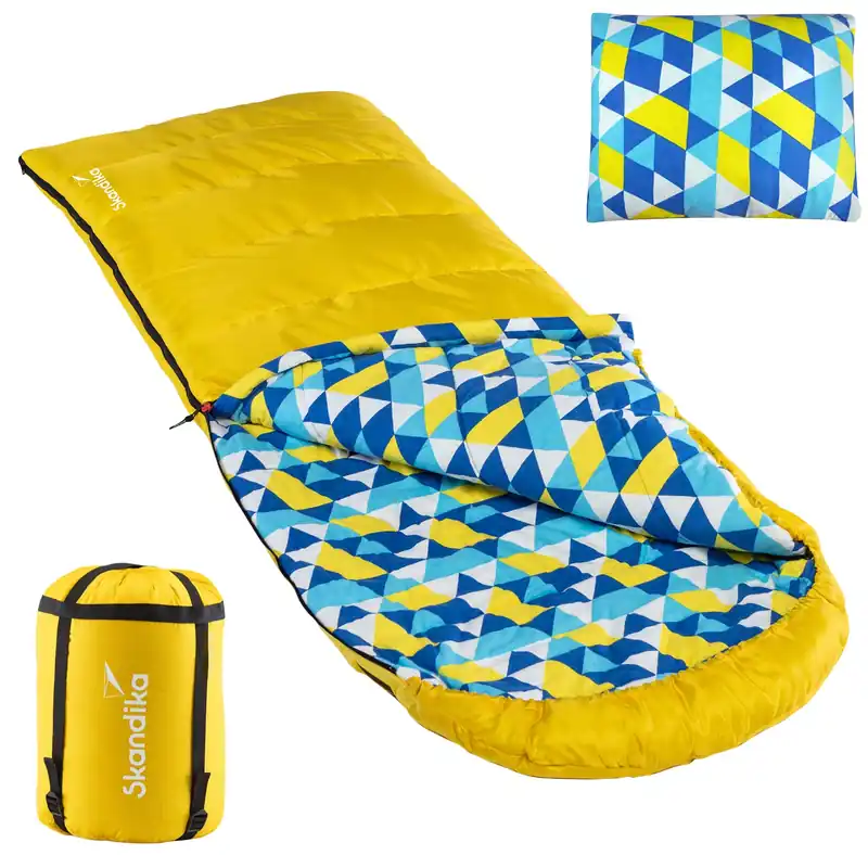 Rabatt Skandika Dundee Sleepyhead L Schlafsack mit Kopfkissen - Yellow