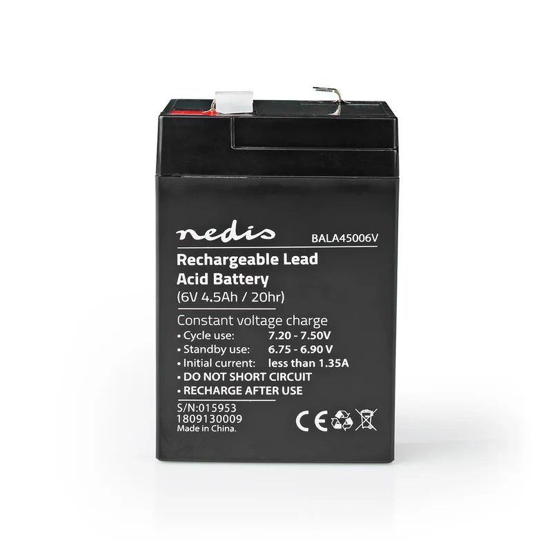 Zertifiziert Nedis BALA45006V Wiederaufladbare Blei-Säure-Batterie
