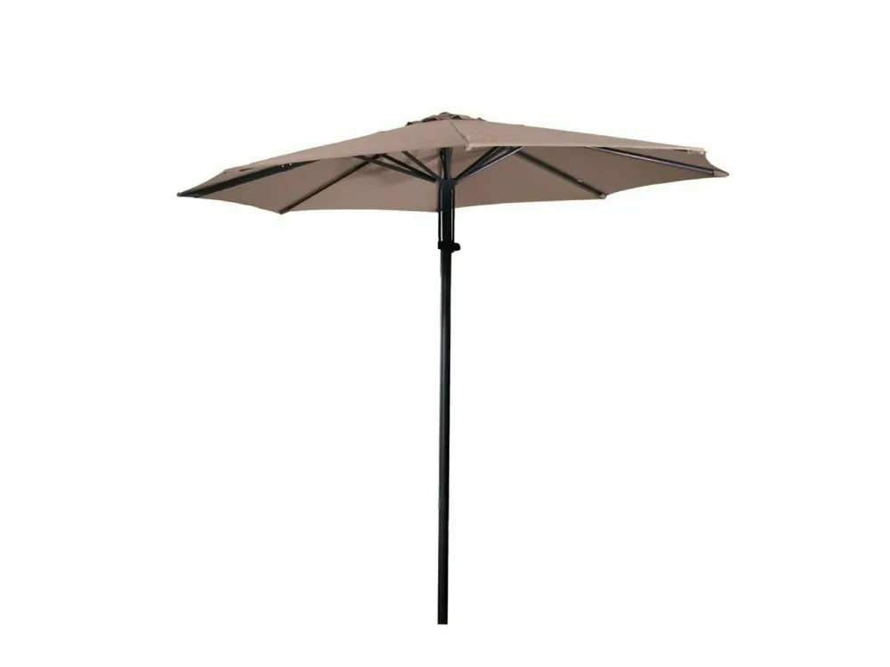 Lesli Living Libra 300 cm push-up Sonnenschirm - Taupe Begrenztes Angebot