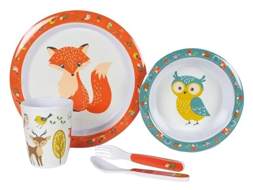Kampa Woodland Creatures 5-teiliges Kindergeschirrset Sonderaktion