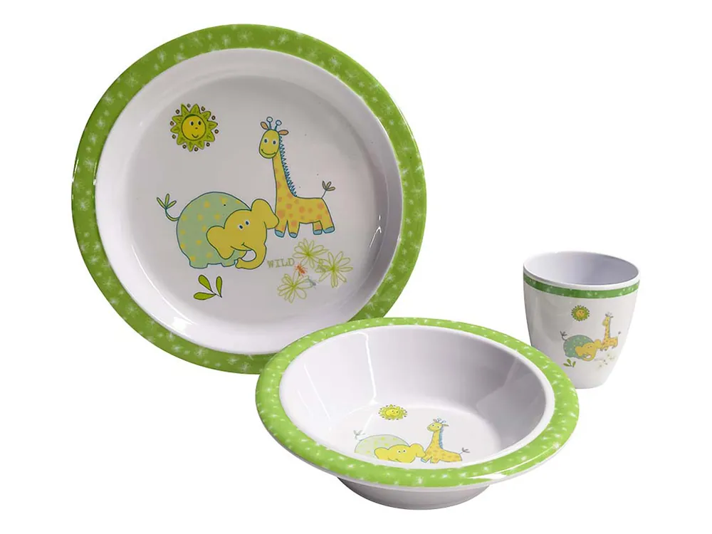Sonderangebot Gimex Kids Line Wildlife 3-teiliges Geschirrset