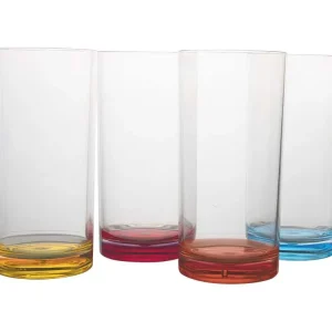 Gimex Colour Line Rainbow 480ml set van 4 Wassergläser Solange Der Vorrat Reicht