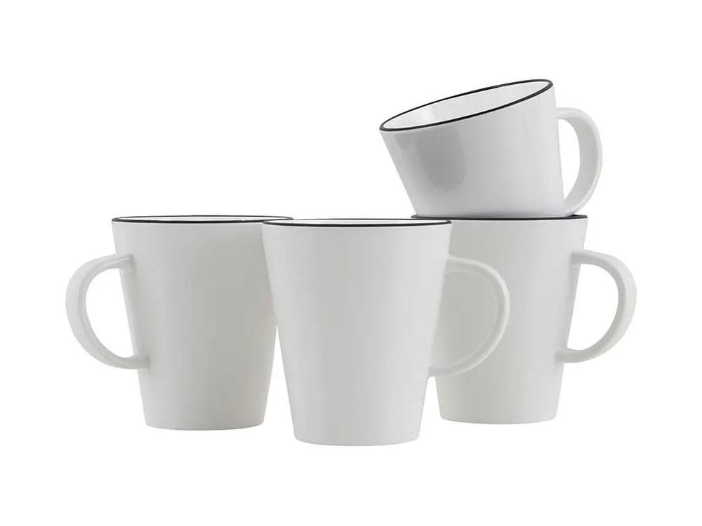 Preisknaller Gimex Linea Line 350 ml Black Set von 4 Becher