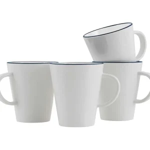 Geprüft Gimex Linea Line 350 ml Blue Set von 4 Becher