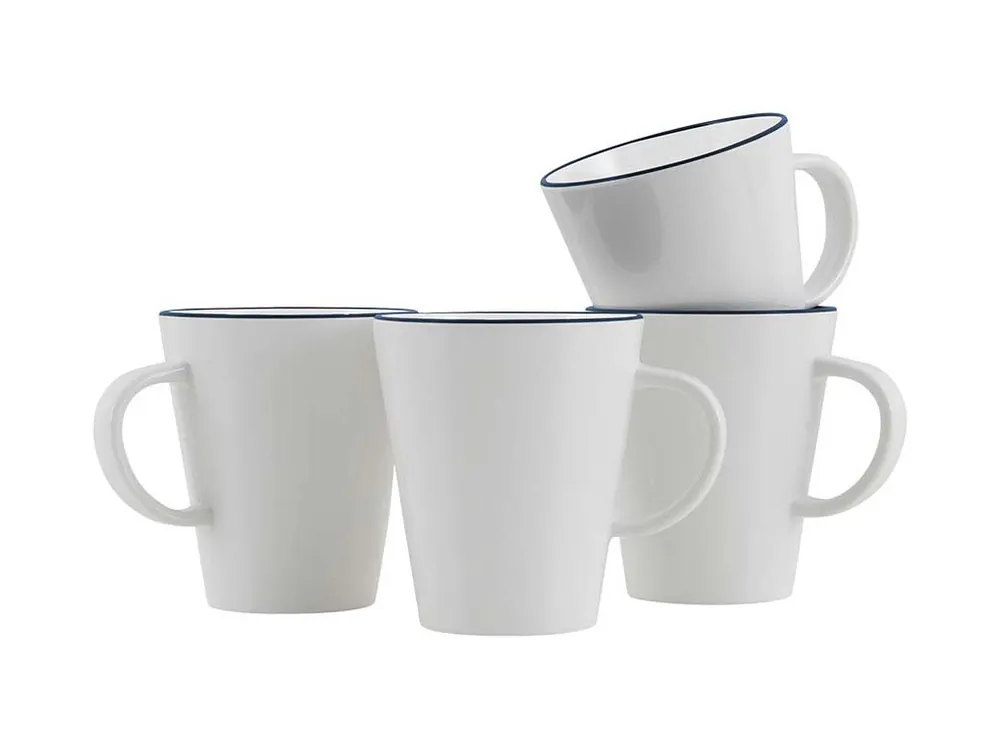 Geprüft Gimex Linea Line 350 ml Blue Set von 4 Becher