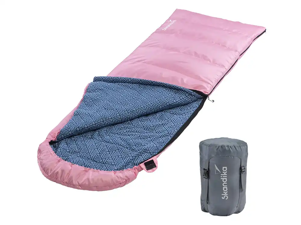 Kracherpreis Skandika Dundee Pink Flannel-RV Schlafsack