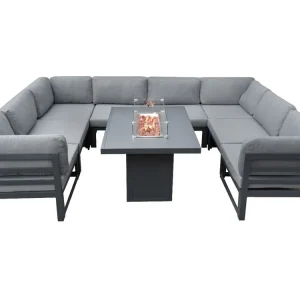 Preiswert MonsterShop Modulares 8-Sitz Lounge-Set mit Feuerstelle