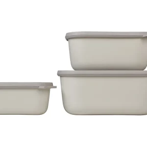 Aktuell Mepal Cirqula 3-teilige rechteckige XL-Frischhalteboxen - White