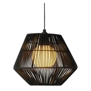 Online Kaufen Lumineo Black Rattan Solar-Hängeleuchte