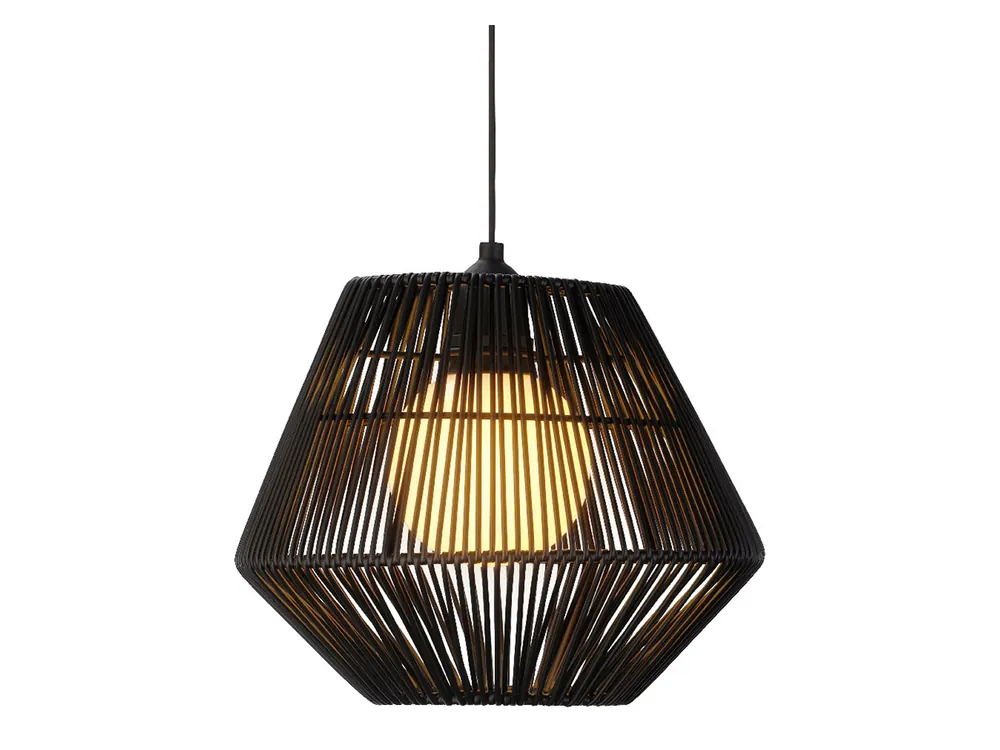 Online Kaufen Lumineo Black Rattan Solar-Hängeleuchte
