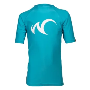 Markenware Watrflag Valencia kurzarm UPF 50+ Turquoise Kids Rashguard