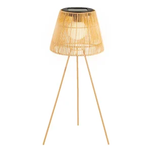 Neuheit Lumineo Natural Rattan Solar-Stehleuchte