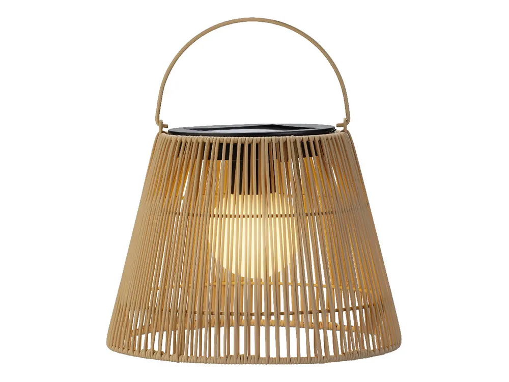 Sichere Zahlung Lumineo Natural Rattan Solar Laterne