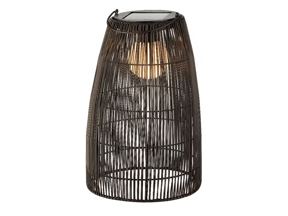 Direktkauf Lumineo Black Rattan Steady Solar Laterne