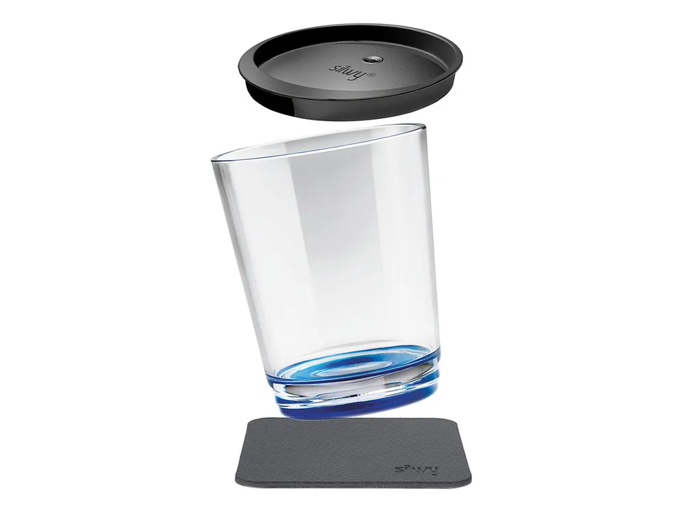 Finale Aktion Silwy Blue Magnet-Trinkbecher