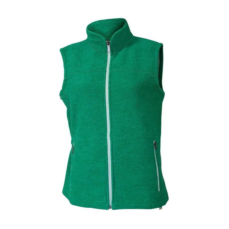 Solange Der Vorrat Reicht Ivanhoe Beata grüner Damen-Wollstrickjacke ohne Ärmel